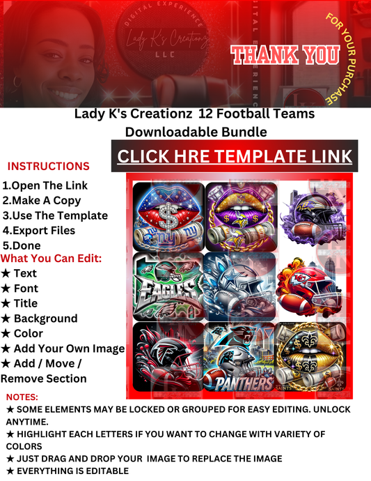 12 Football Teams Downloadable Bundle